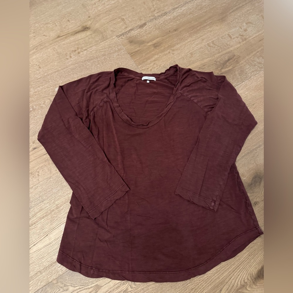 James Perse Scoop Neck Long Sleeve